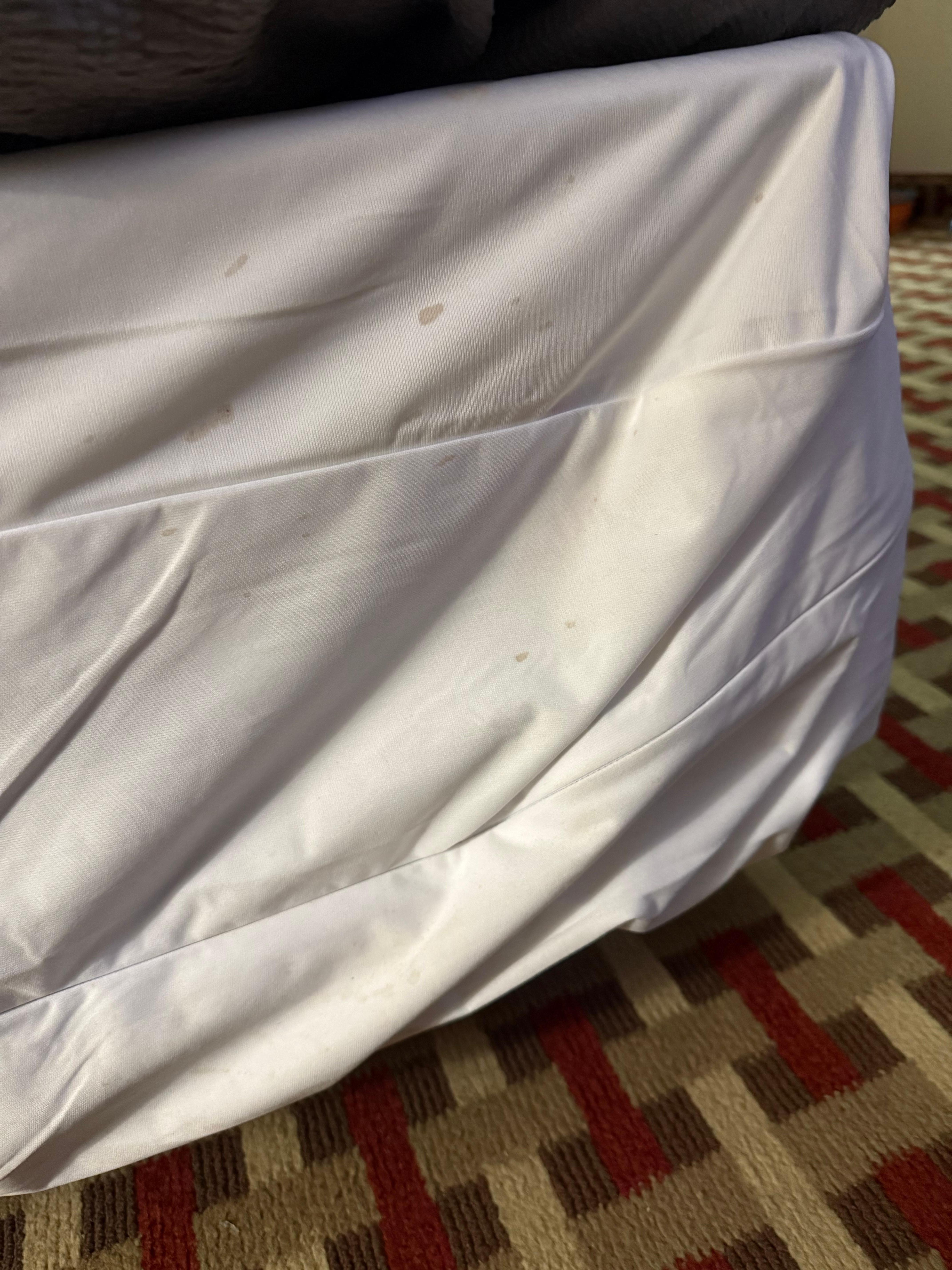 Box spring cover sheet showing bed 1. 