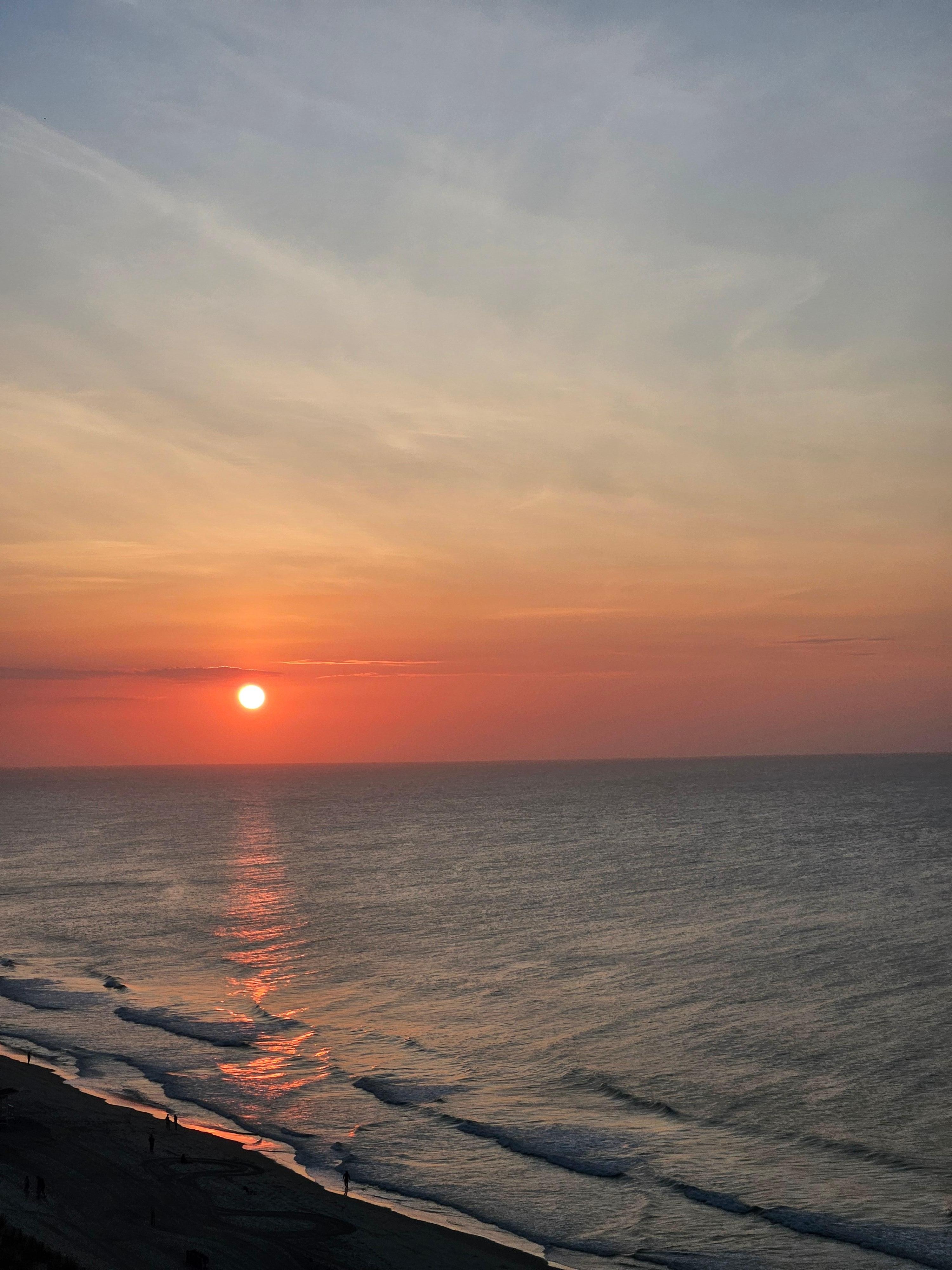 Sunrise view from bedroom balcony.