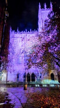 Right outside the hotel.