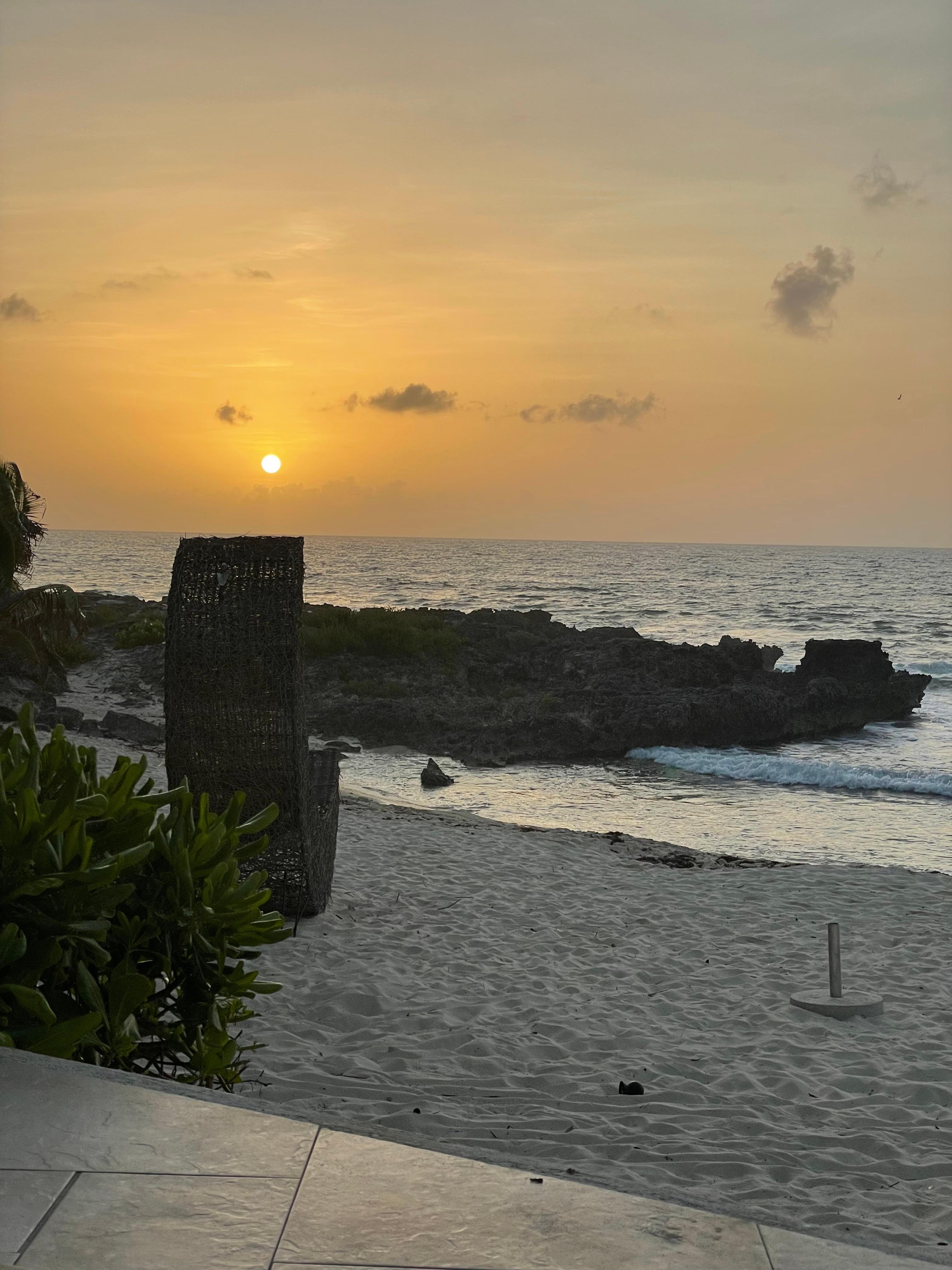 Sunrise from pool