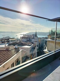 Vue de la terrasse de l hôtel