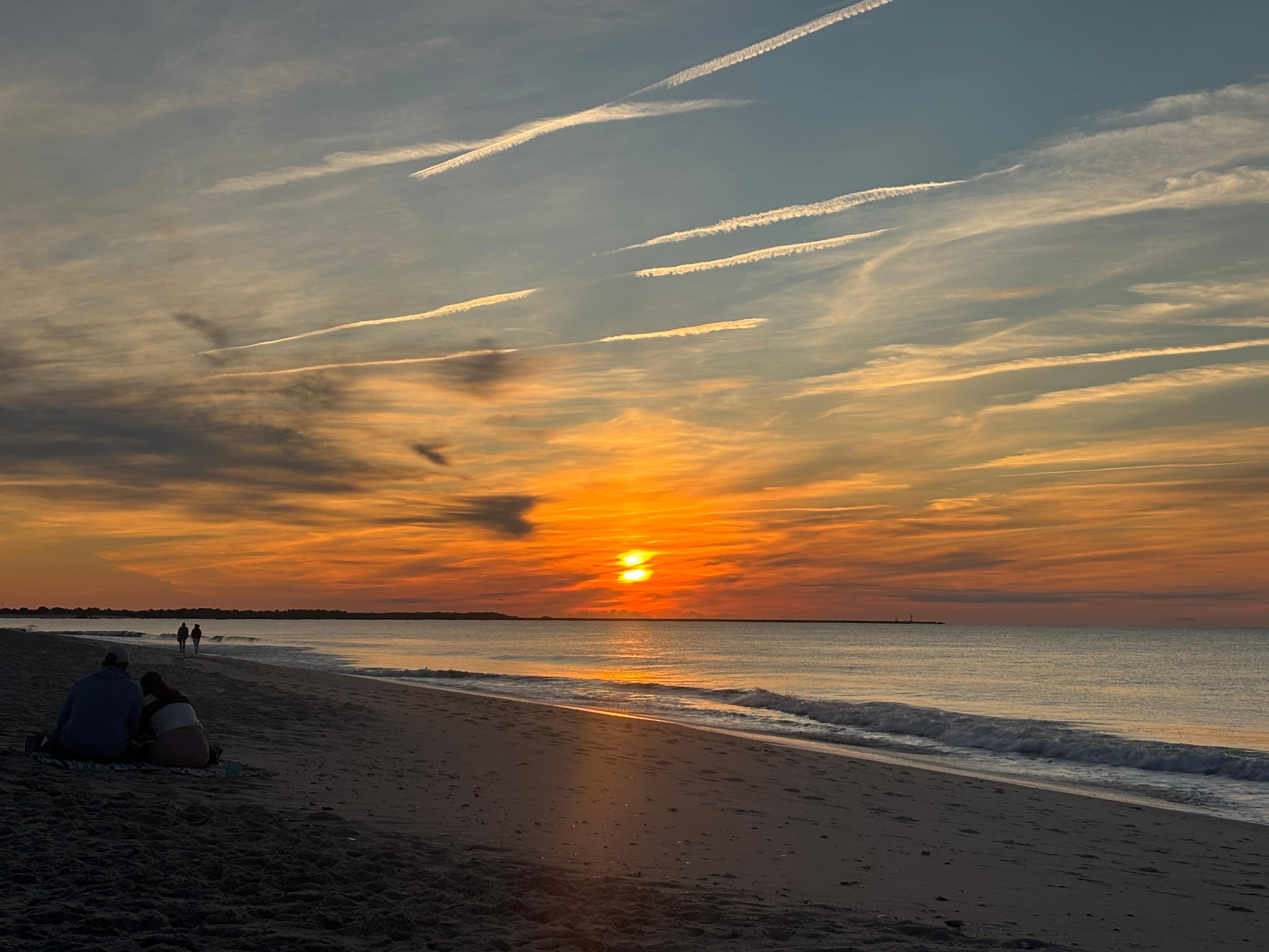 Sunrise on the beach,