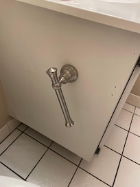 Broken toilet paper holder
