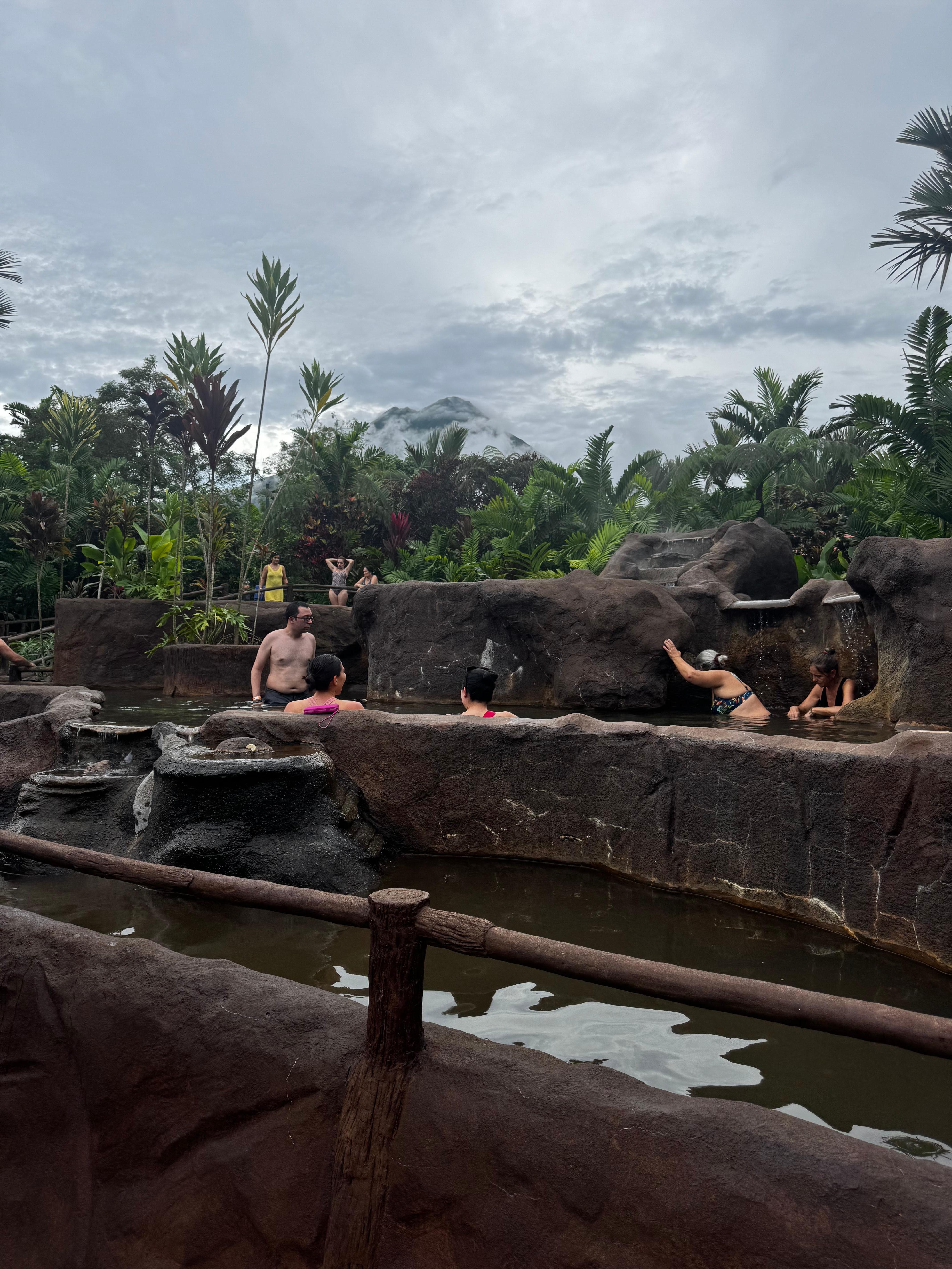 Thermal pools. Please be aware that the top one is very very very hot. 