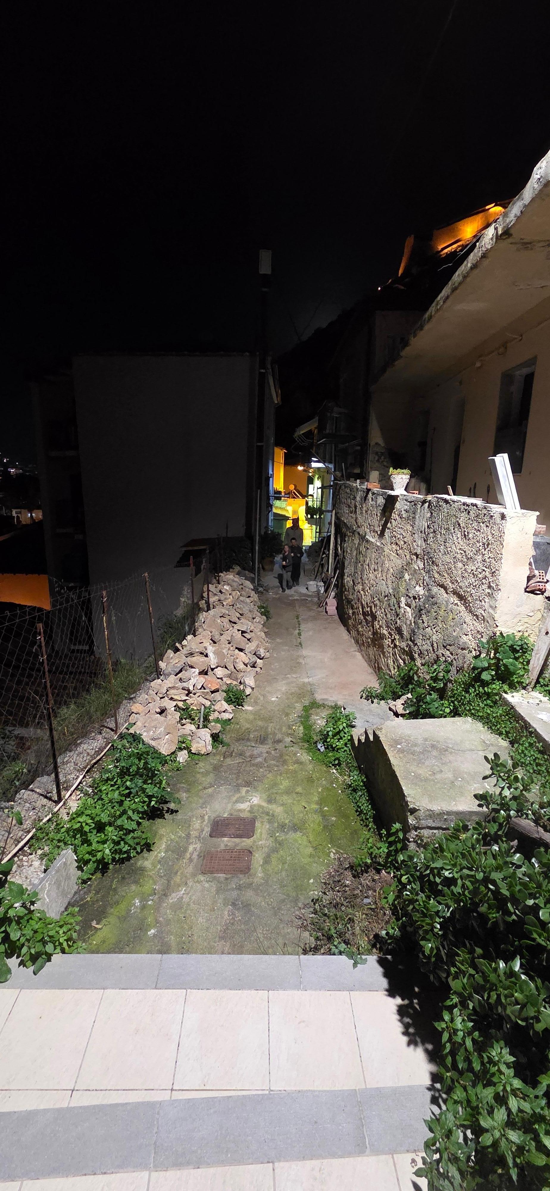 Walk to town from the back entrance