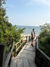 Bottom of path to beach.