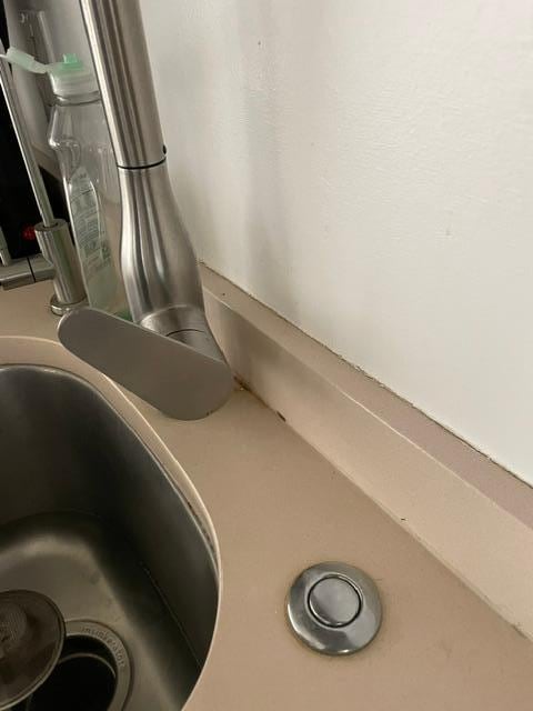 grime in sink area