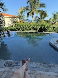 Pool access in front of the room.