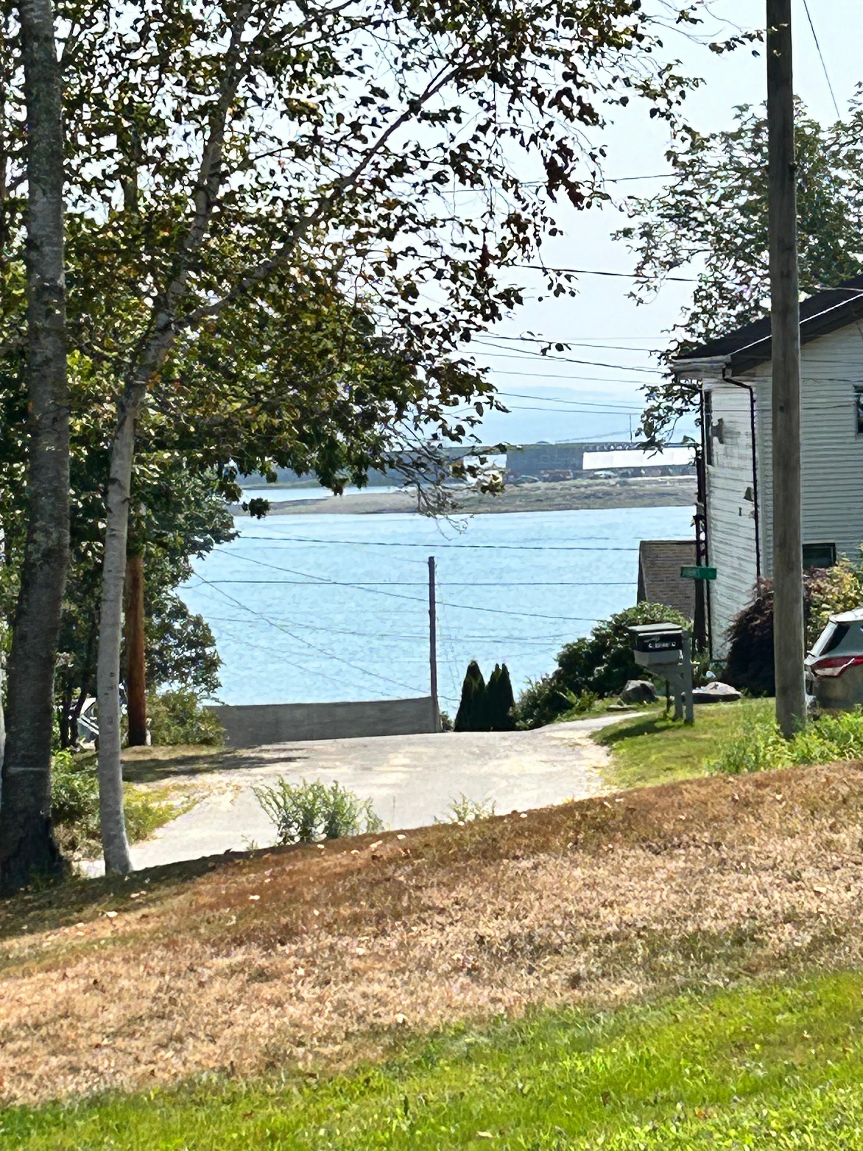 View of the cribstone bridge from the deck.