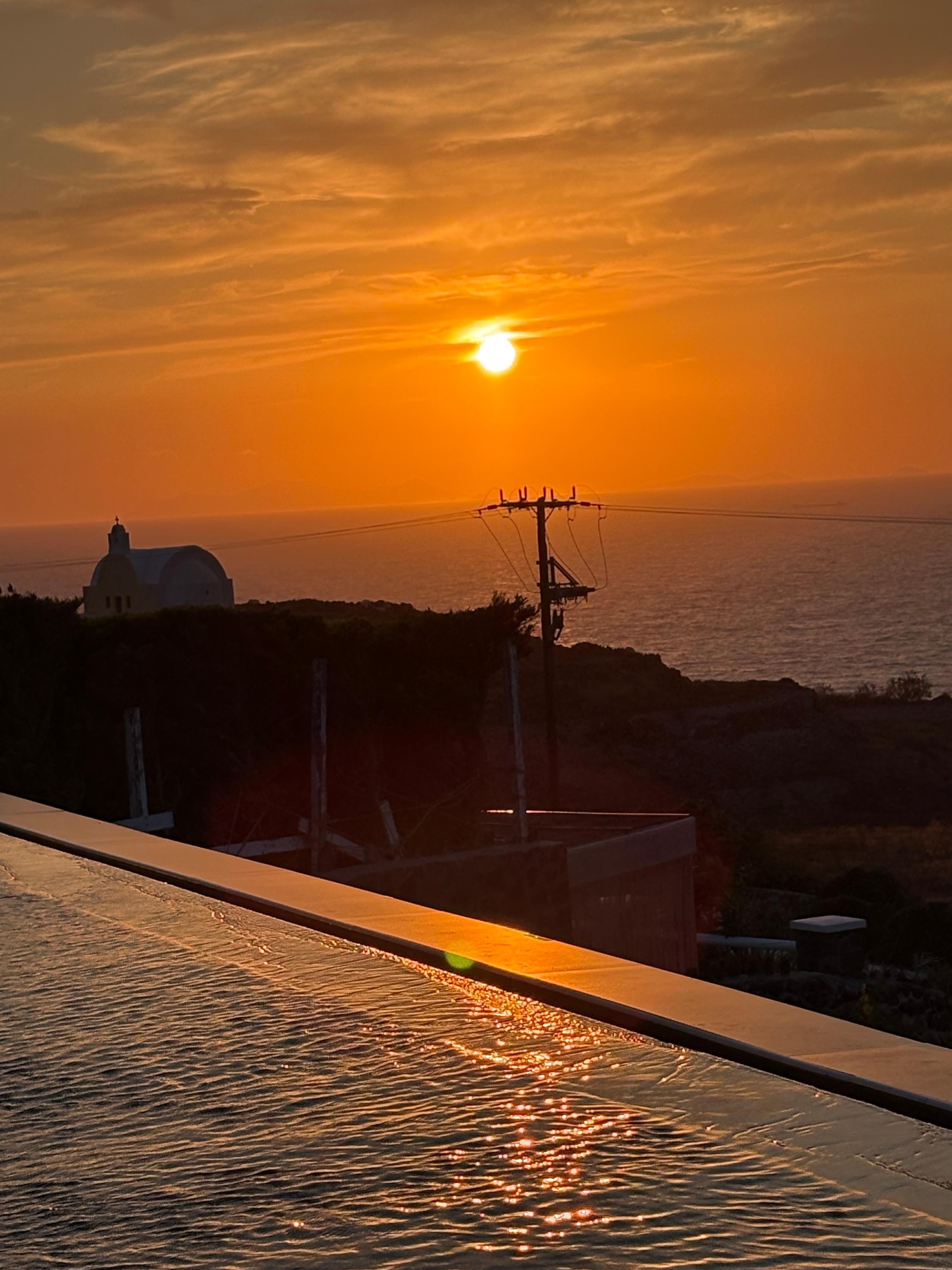 Sunset from pool