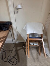 Trying to lock my door as there was no more rooms