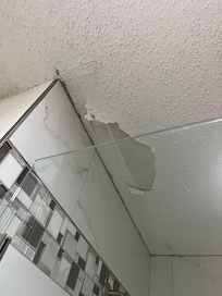Main bedroom shower ceiling falling.