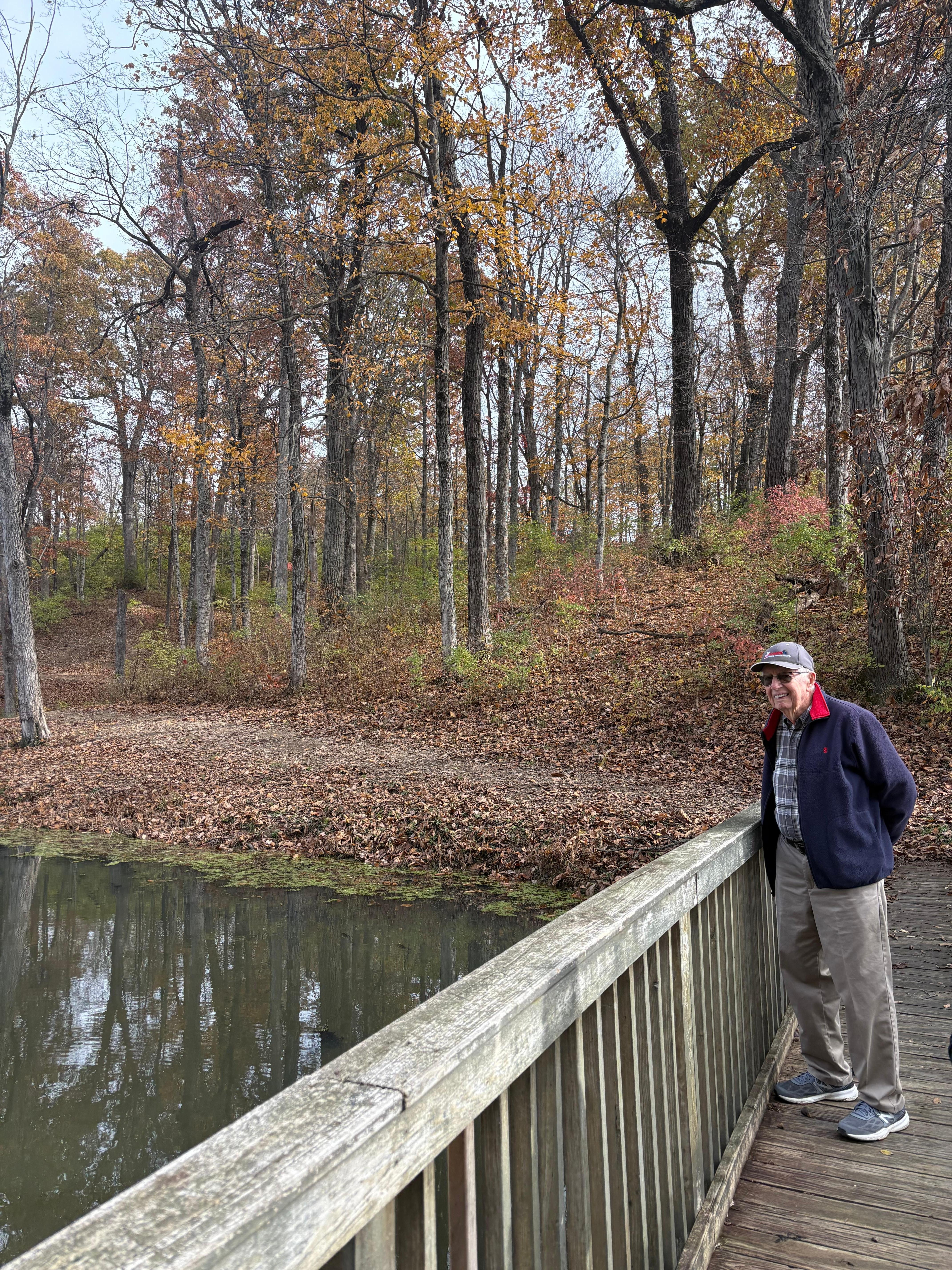 Grandpa made it down the hill