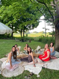 luxury picnic by Pop Up Picnic Detroit in the backyard for dinner!
