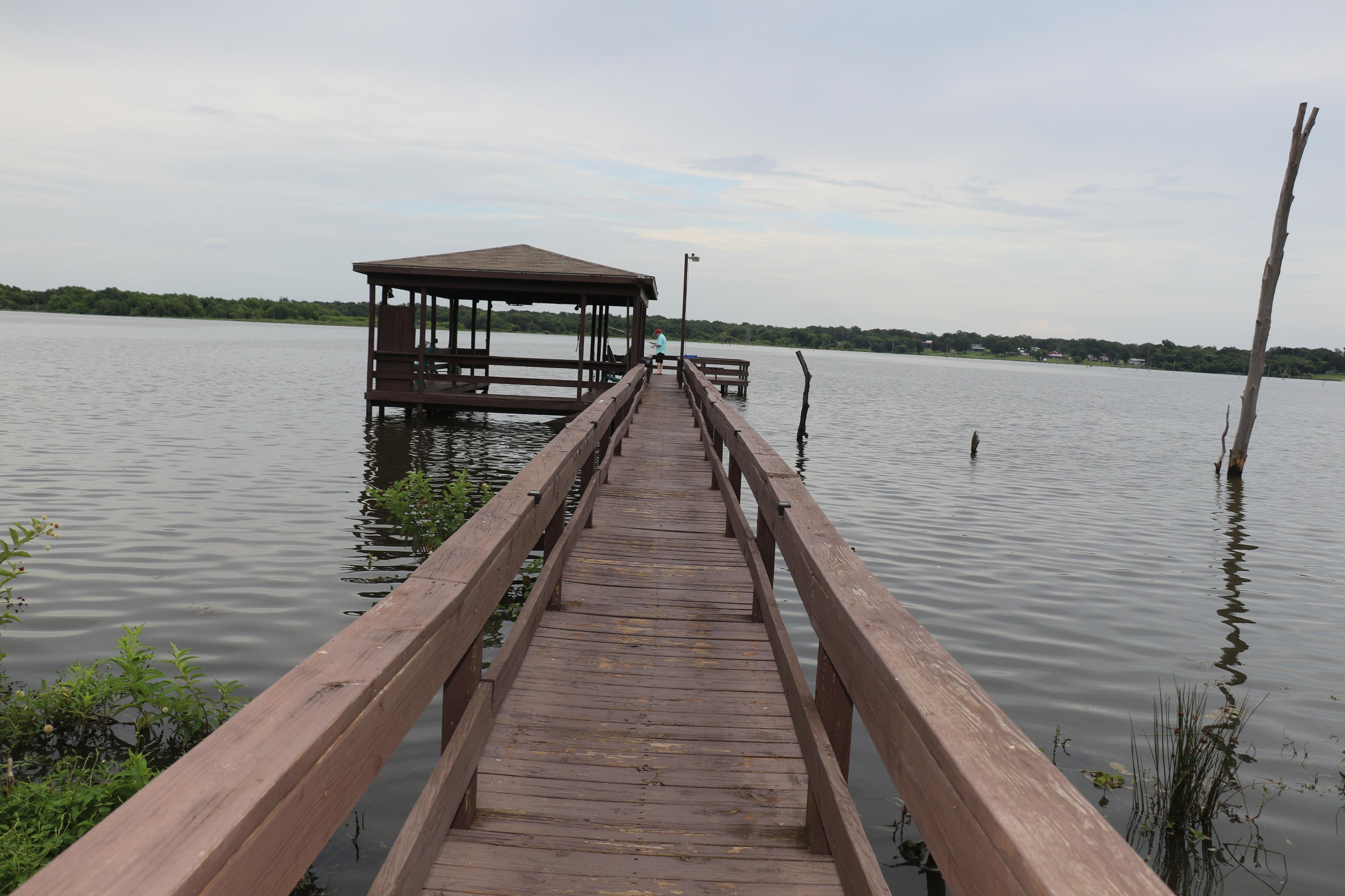 Long Dock perfect for catching fish and catch a view of birds flying.