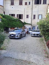 The private parking area