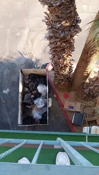 trash pit number 2 right by the rooms