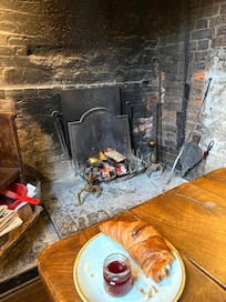 A snippet of my breakfast by the hearth (one of many)