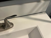 Sink separating from wall