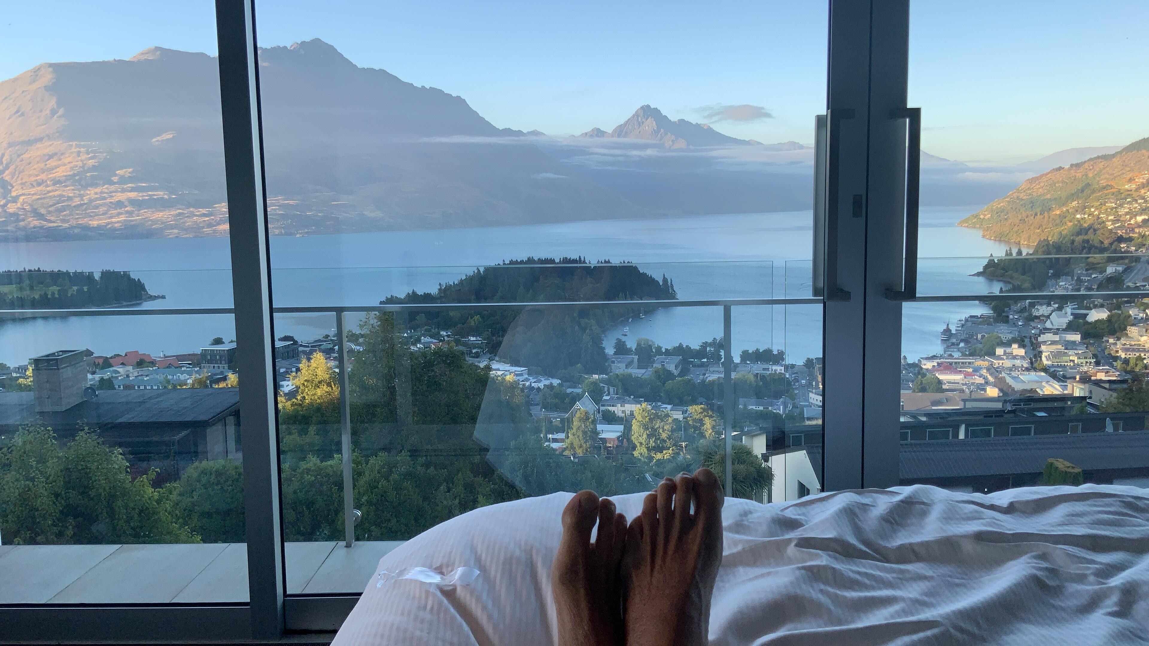 The view from the master bed each morning!