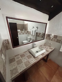 Bathroom, yes hot eater