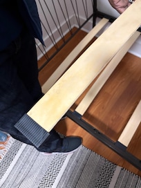 Bed broke when you sat on it