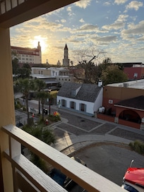 The view from the balcony.