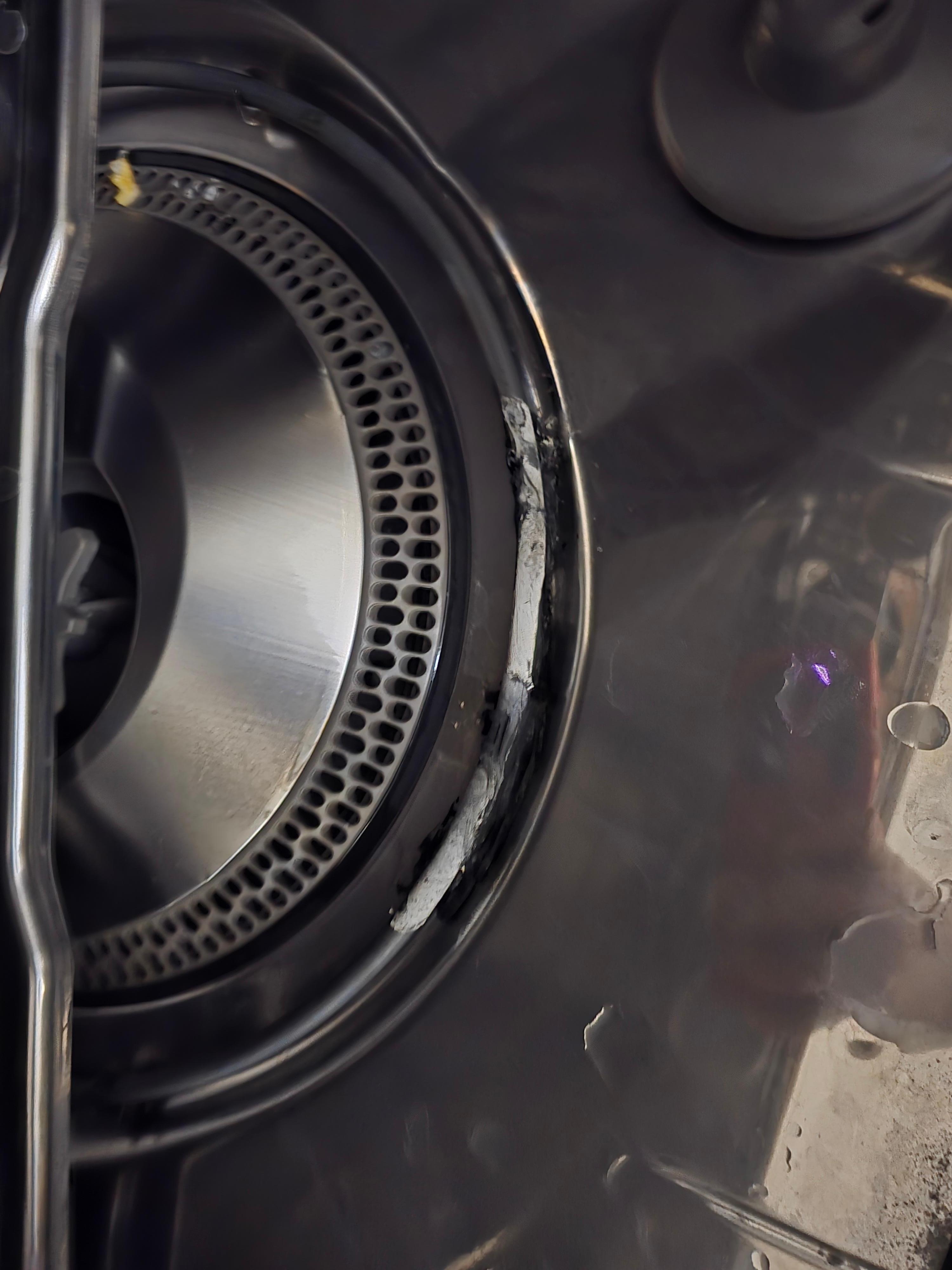 Burnt dishwasher element