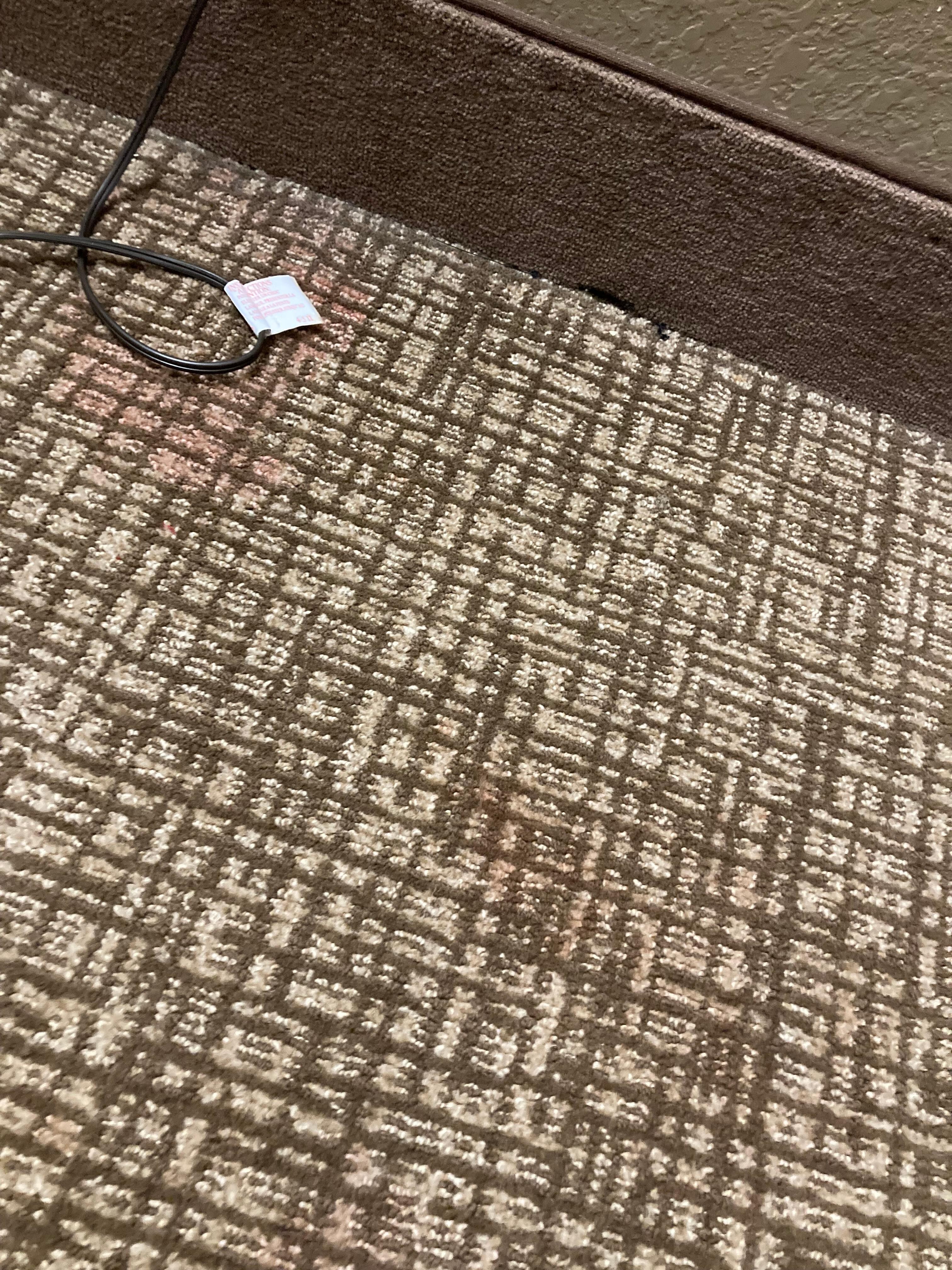 Stains everywhere all over floor.