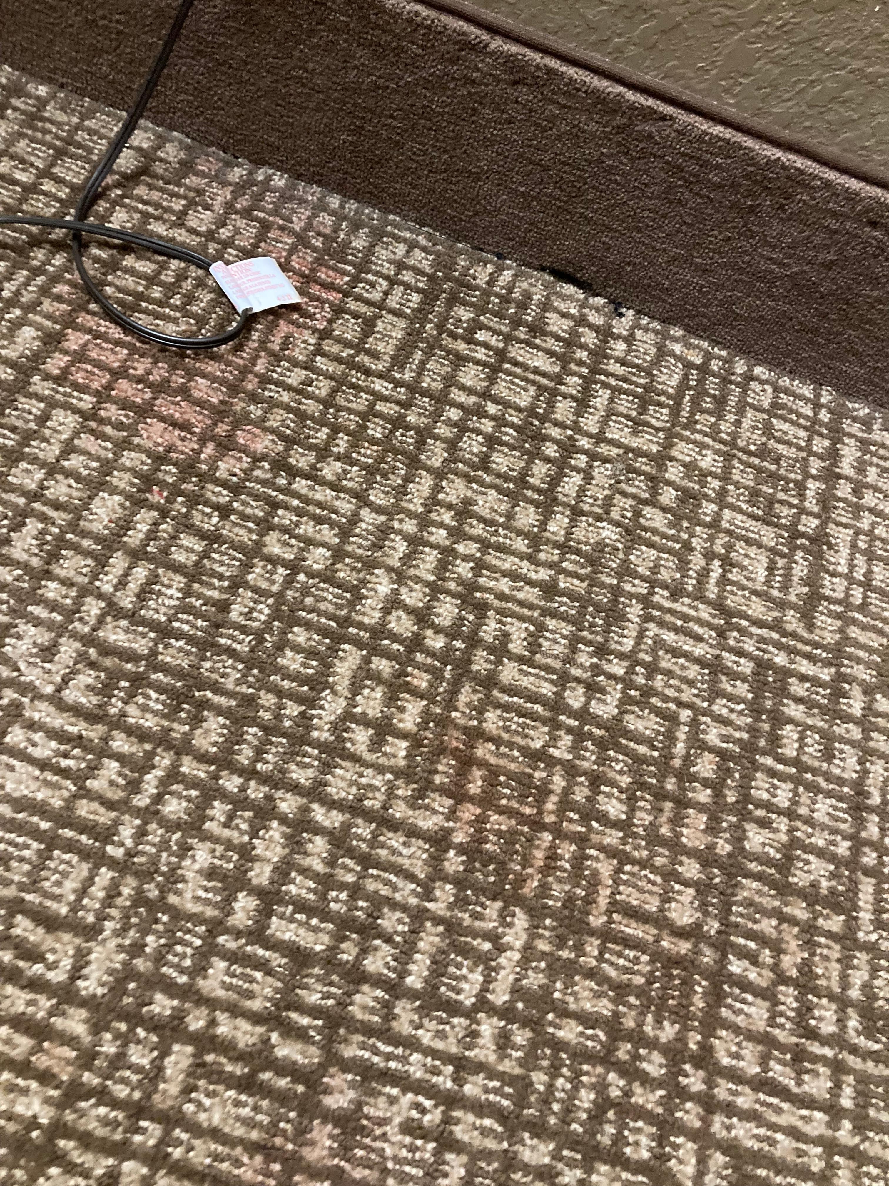 Stains everywhere all over floor.