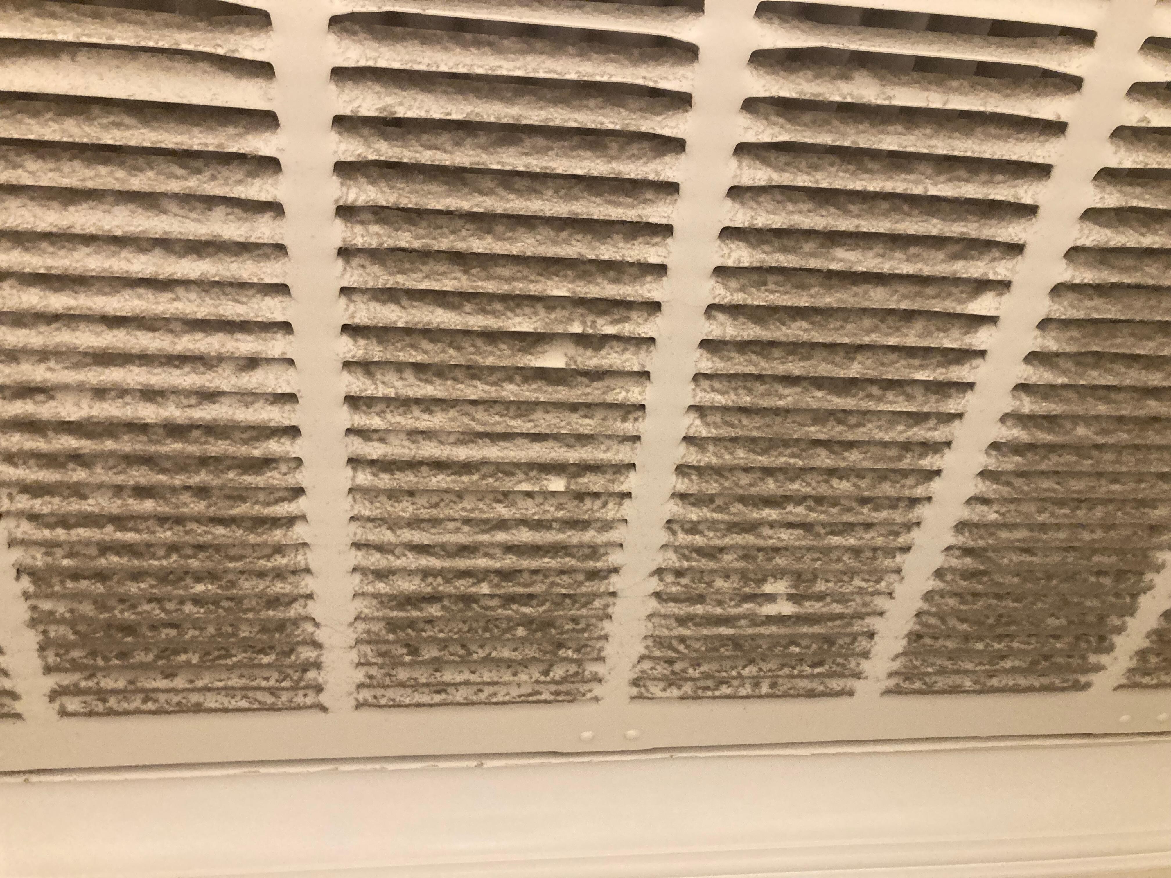Return air vents dirty