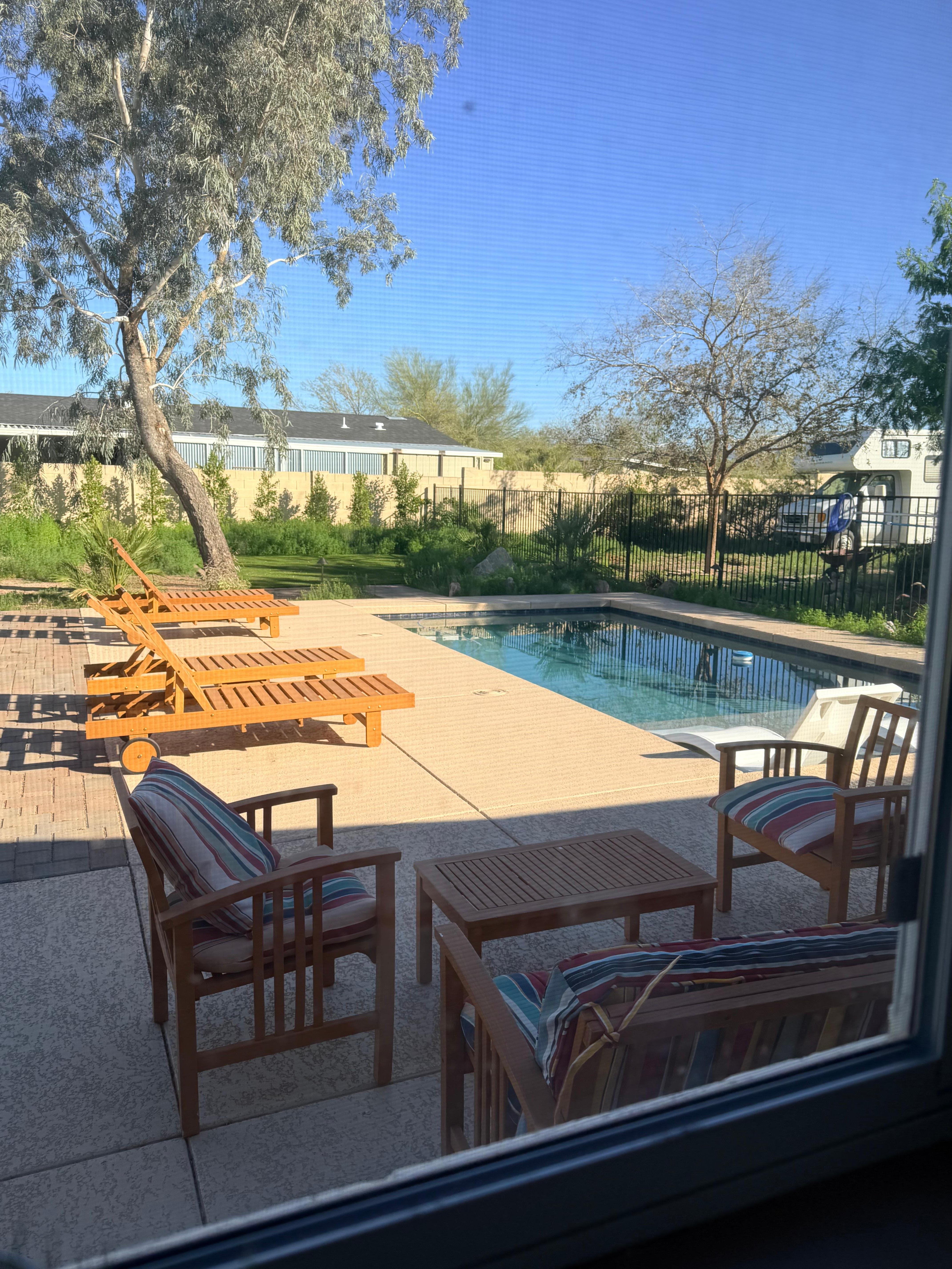 The view from the kitchen space,  a quiet little piece of heaven