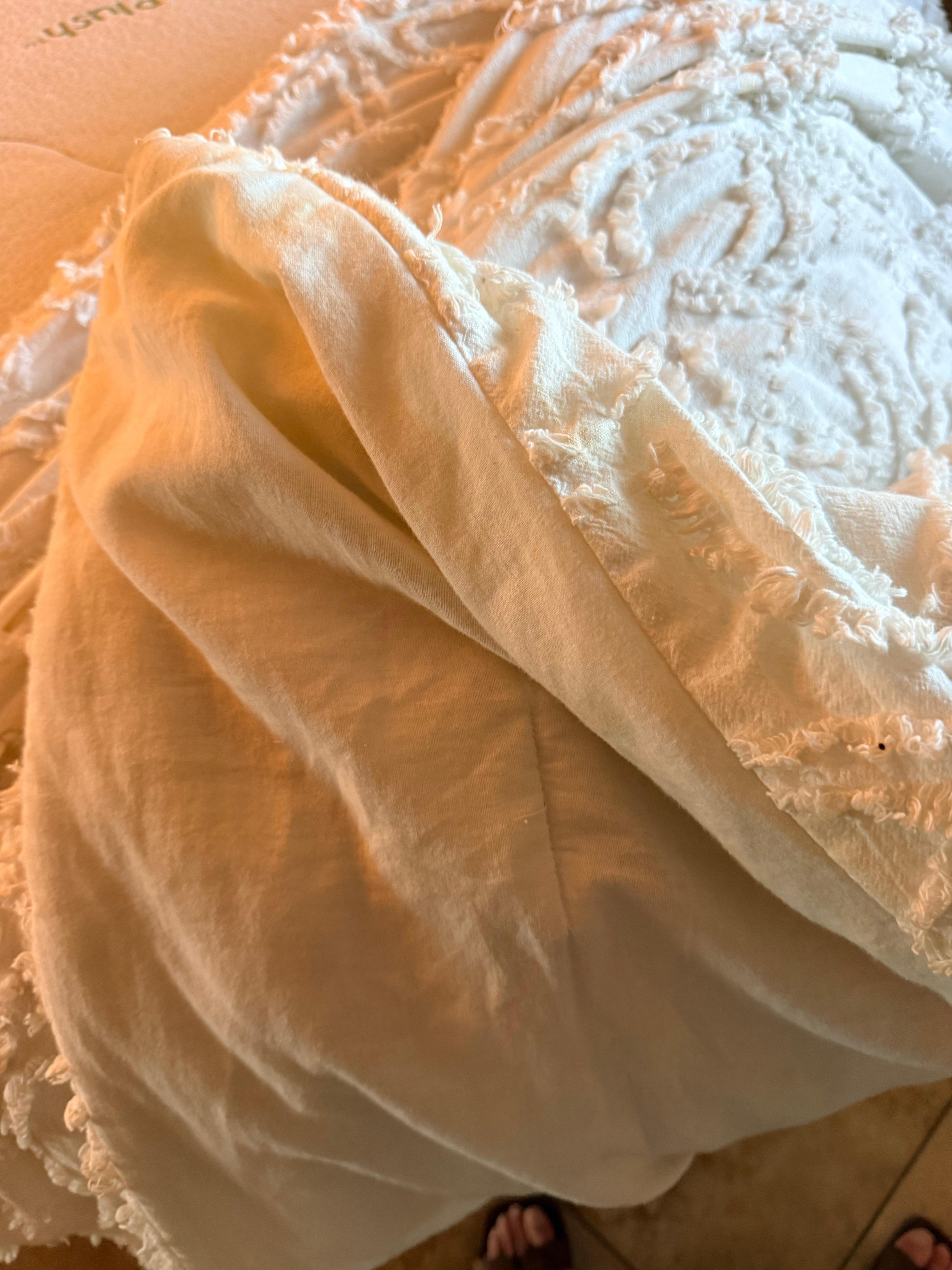 Additional staining on spare comforter 