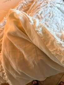 Additional staining on spare comforter