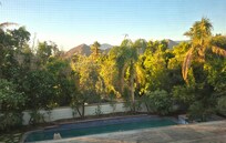 view from upstairs bedroom in the morning.