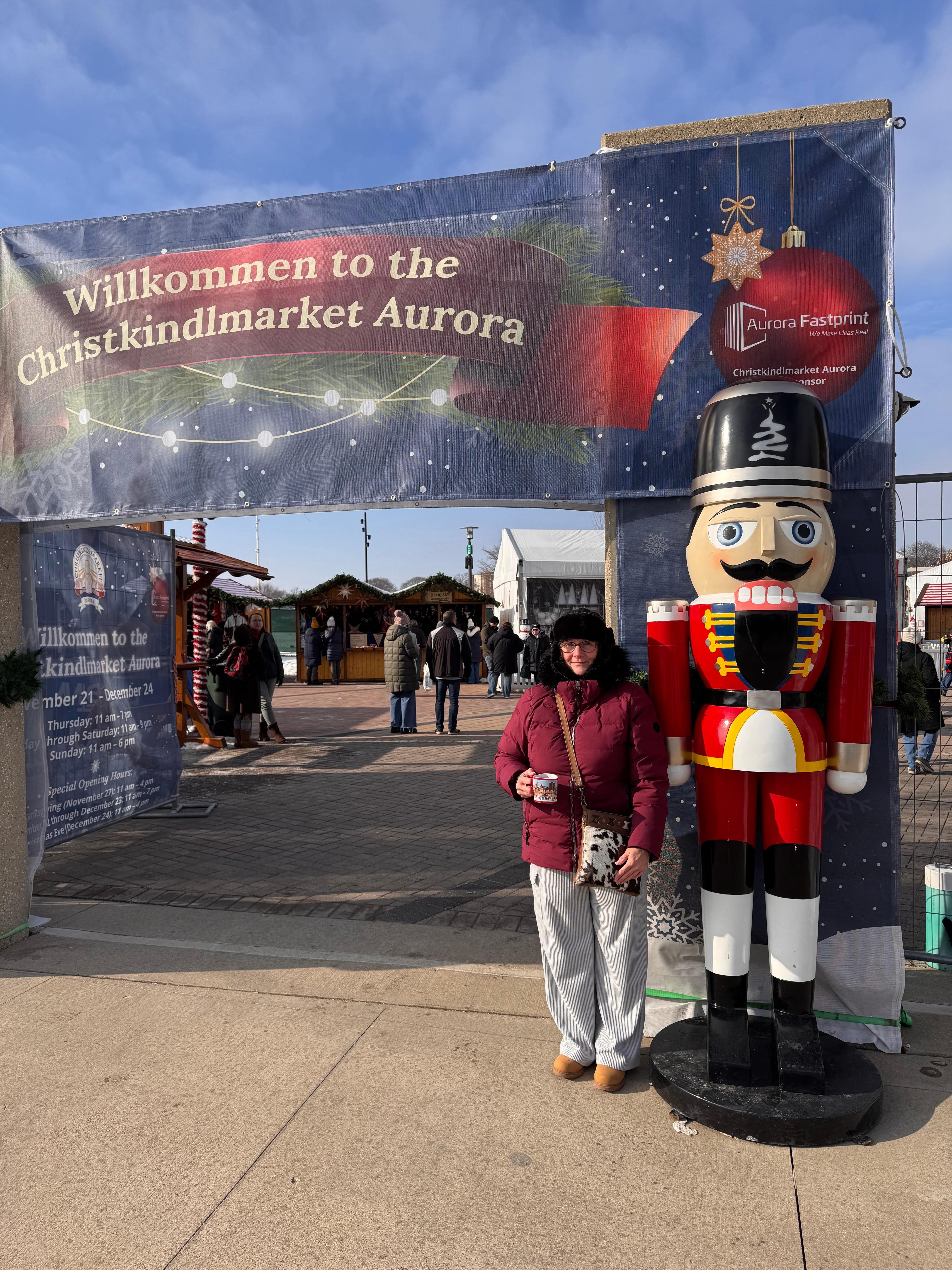 Christkringlemarket in Aurora, IL or Chicago! I went to the Aurora one, got my cup of hot wine in my collector cup!!!