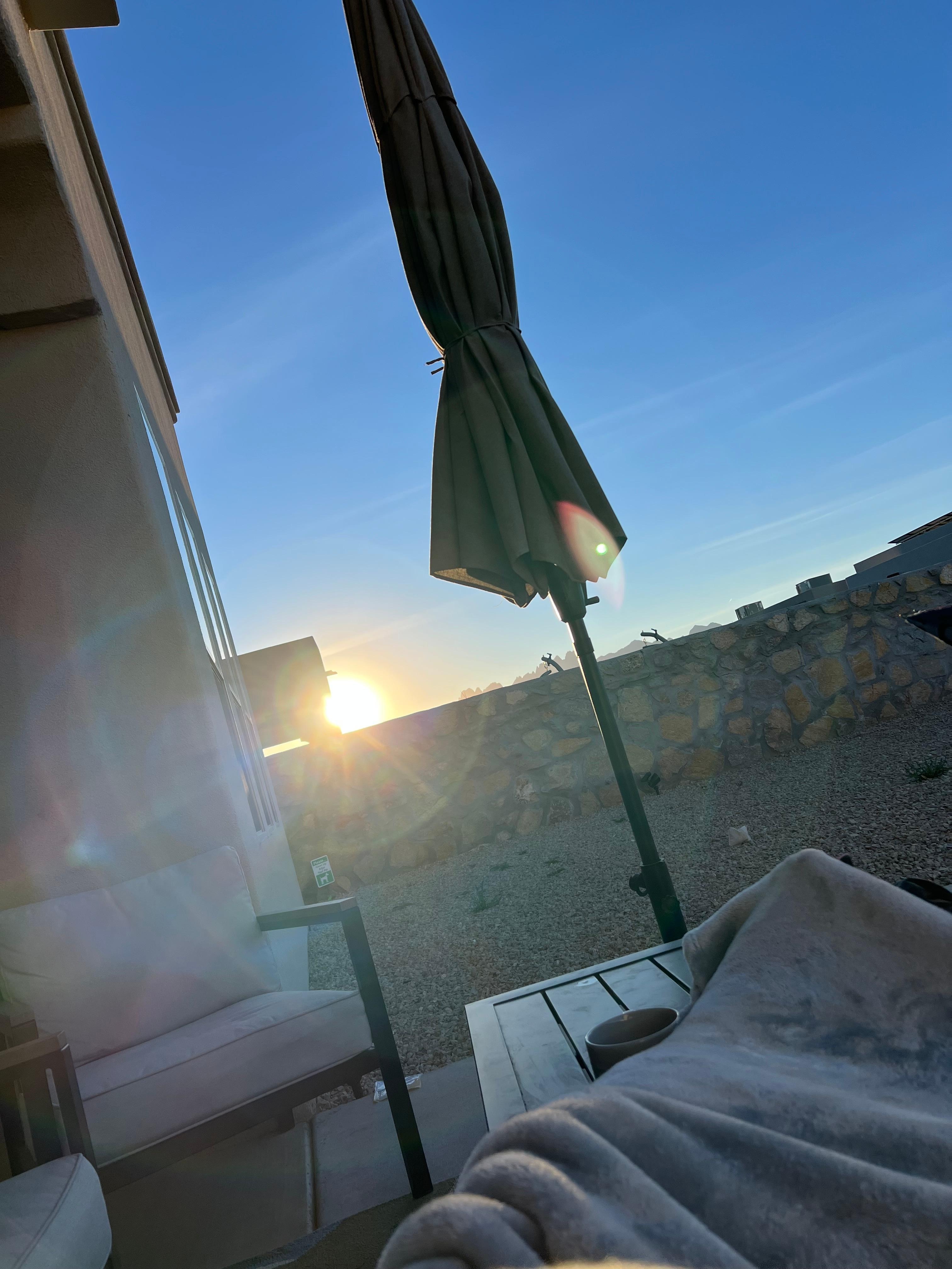 Sunrise from the back patio 