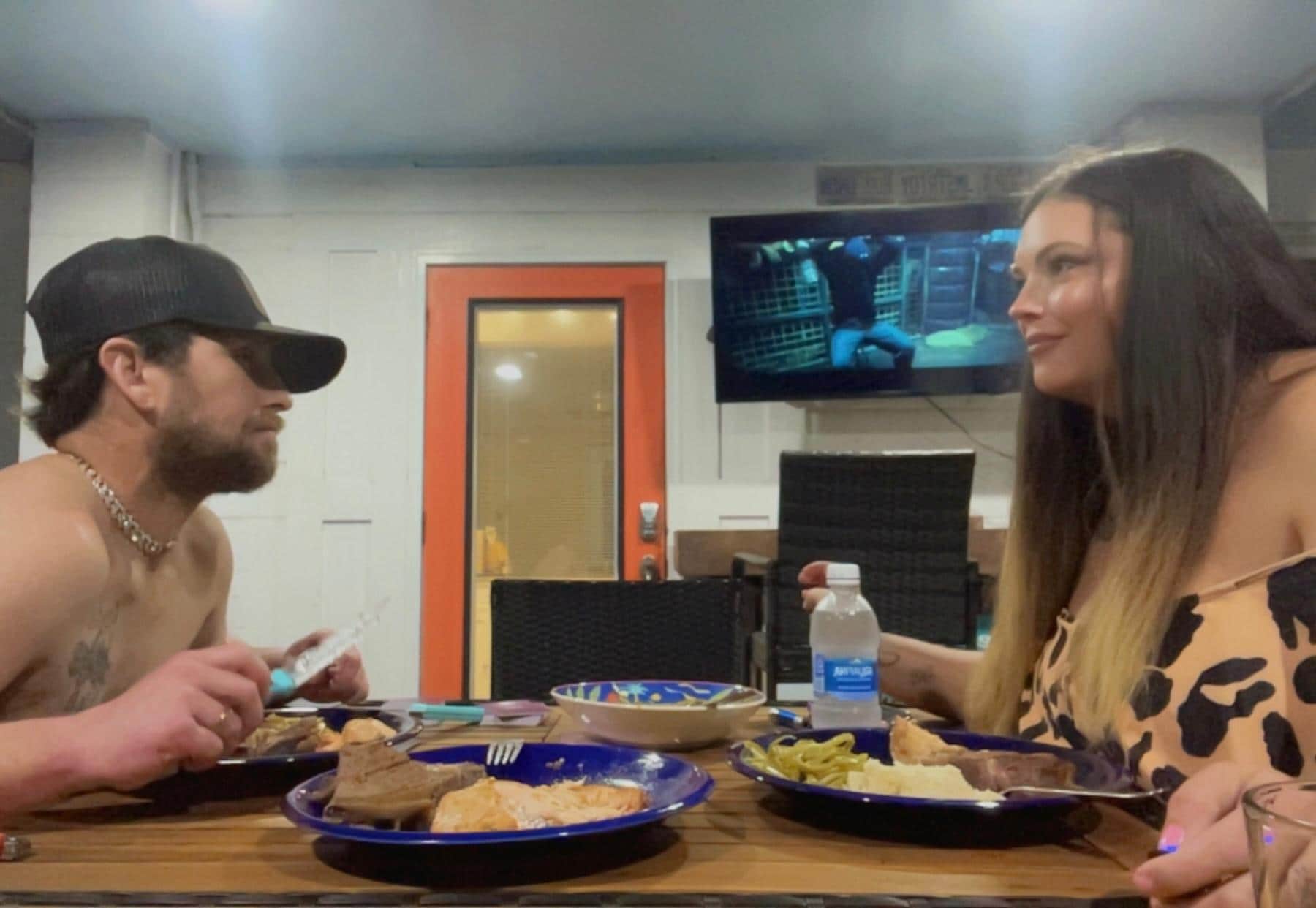 Dinner was great.  I absolutely loved the frying pan I used. I know that’s weird to say, but it’s the little things that make life so great in my opinion. Everything worked. We were going to grill out, but the grill was out of propane. 