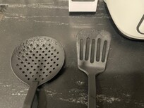 Partly melted kitchen utensils need replacing