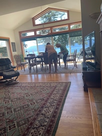 View from the living room to the dining room.