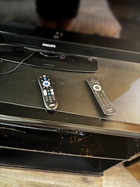 Two remotes but neither one would work. Tried calling the desk but no answer the phone and no one when I went to the office.