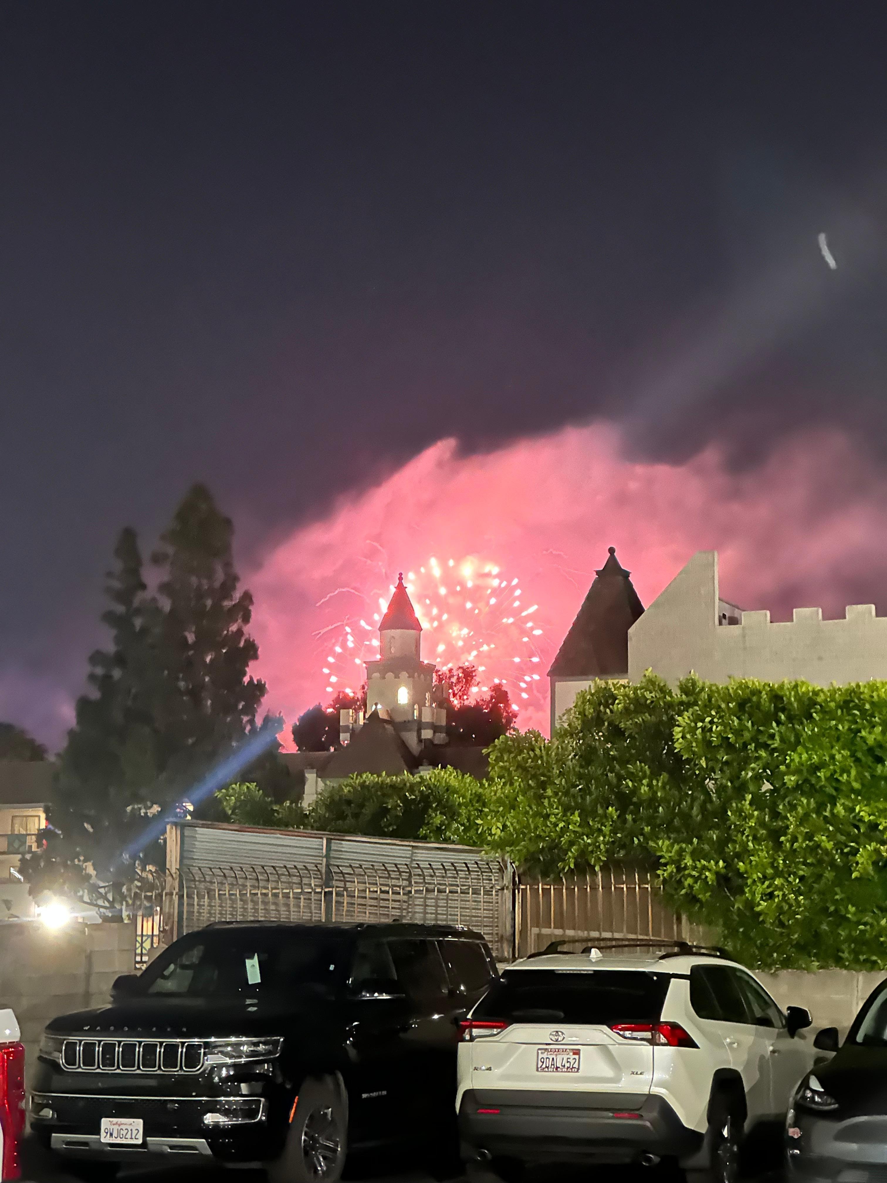 We could see the fireworks 🎆 