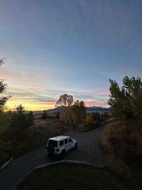 Beautiful sunrise from the front of the cabin