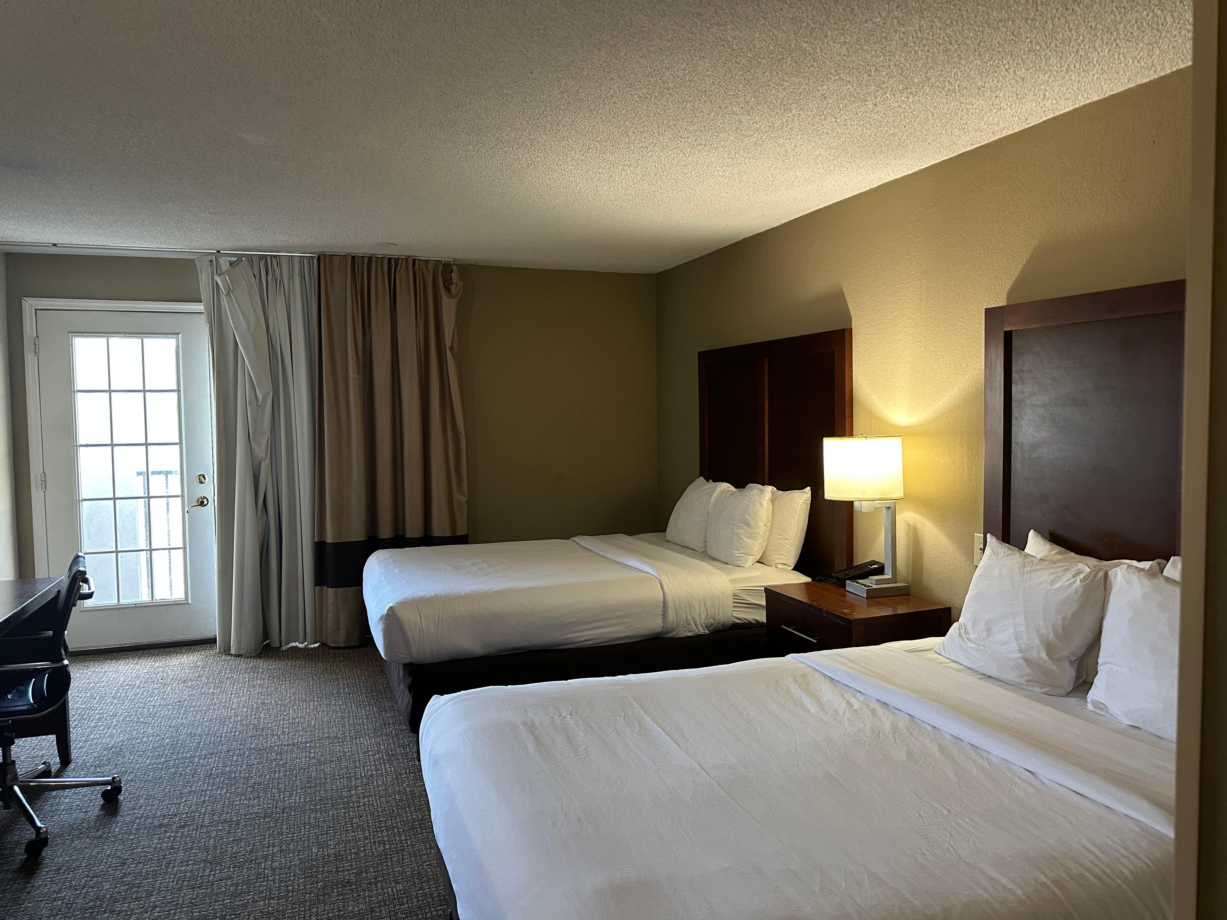View of the room one 3rd floor. Small balcony overlooking pool
