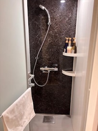 shower in separate room