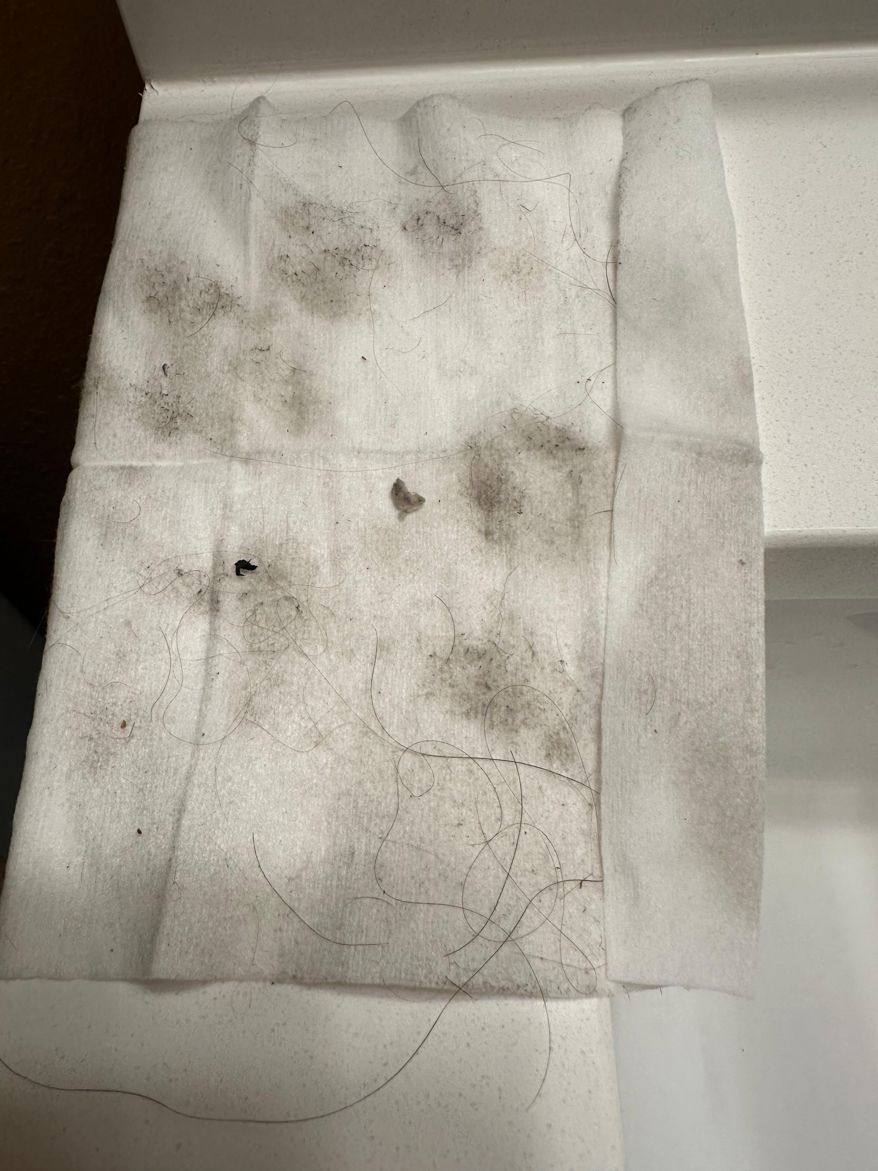 Dirty bathroom floor