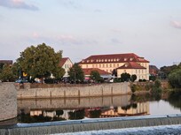 View of hotel from bridge