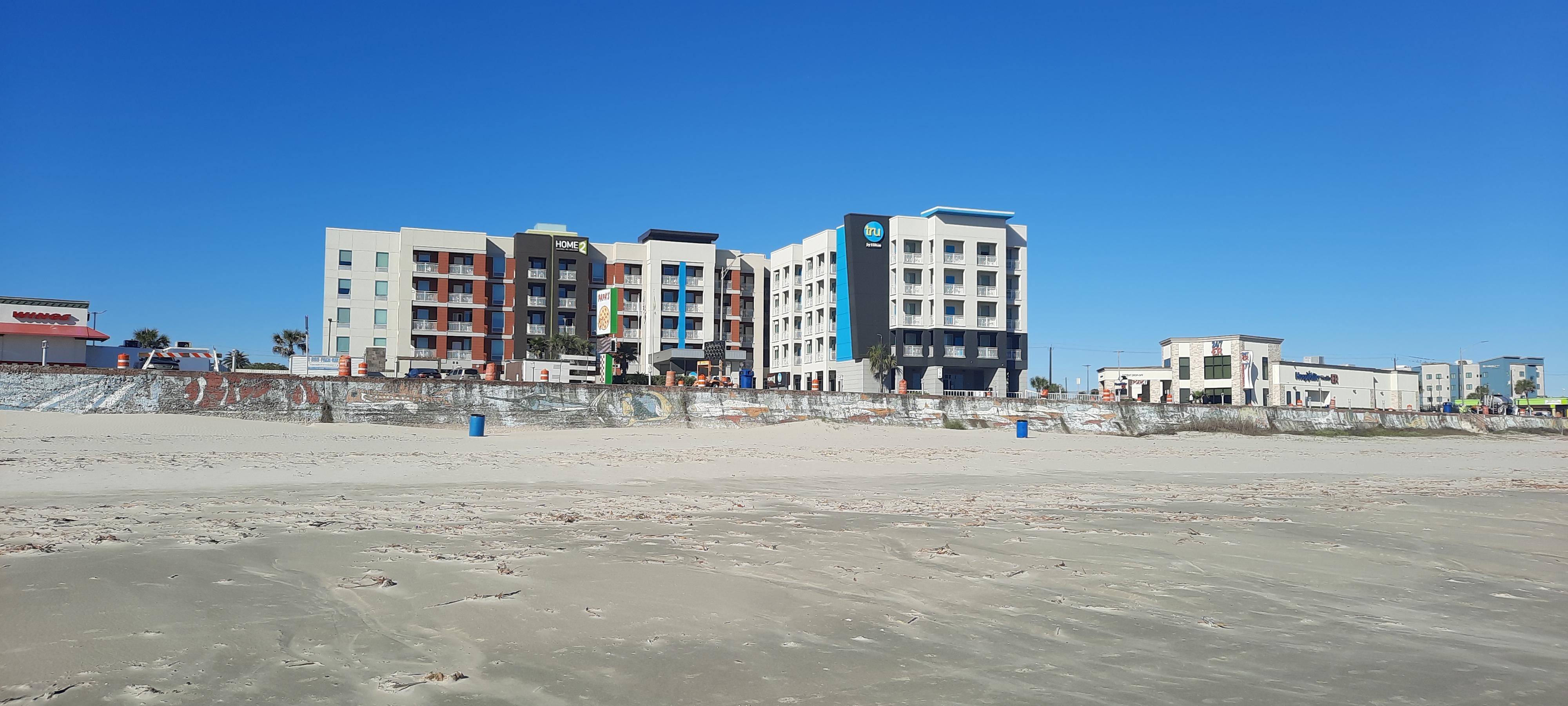 Hotel view from beach