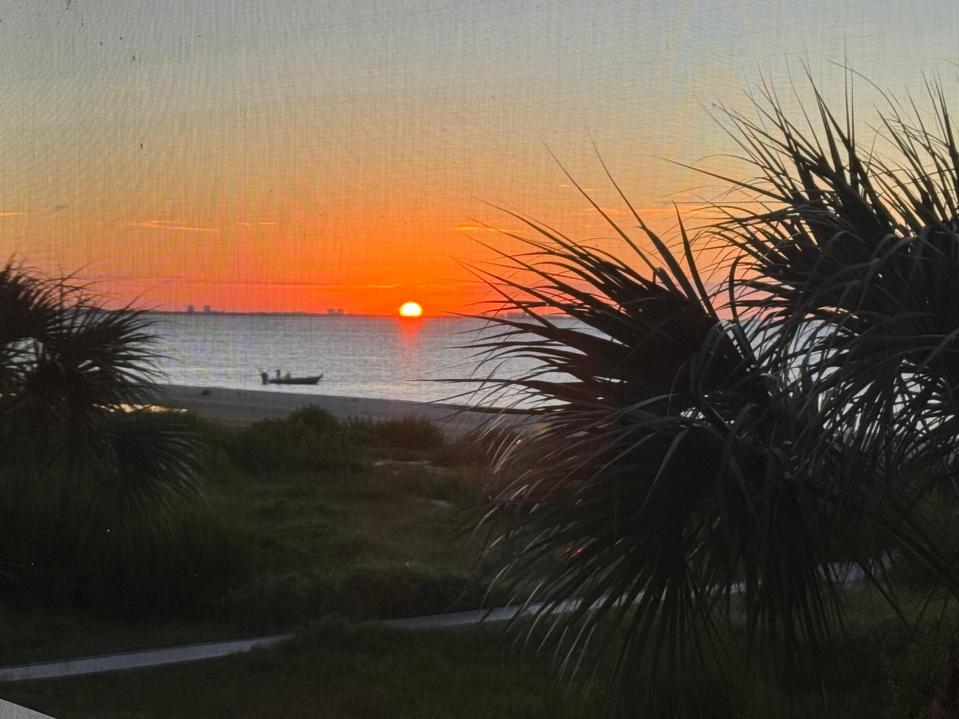 Sunset from the enclosed patio
