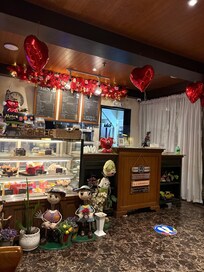 Cafe decked out for Valentines Day